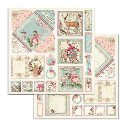 Paperpad Pink Christmas - 30,5x30,5 cm - 10 vellen