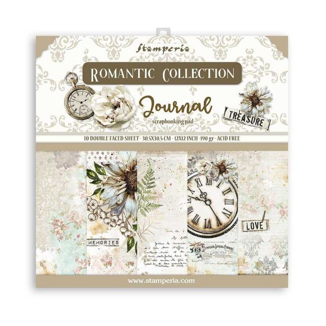 Papierblock 30,5 × 30,5 cm - 10 Blatt - Romantic Journal
