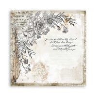 Beidseitiges Scrapbook-Papier - Romantic Journal Ecke mit Blume