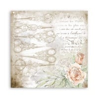 Beidseitiges Scrapbook-Papier - Romantic Threads Schere