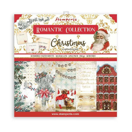 Papierblock 30,5x30,5 cm - 10 Blatt - Romantische Weihnachten