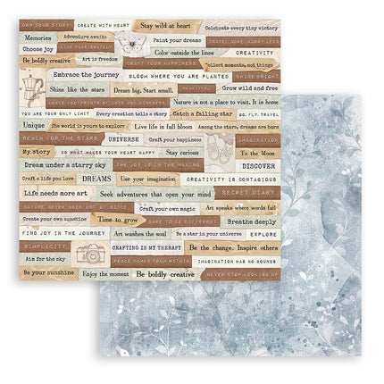 Papierblok 20,3x20,3 cm - 10 vellen - Create Happiness Secret Diary