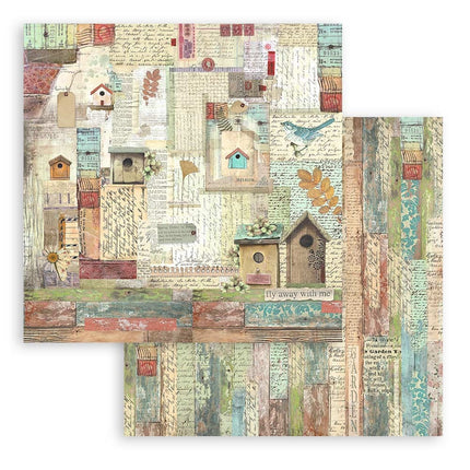 Papierblock 20,3x20,3 cm - 10 Blätter - Garden