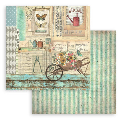 Papierblock 20,3x20,3 cm - 10 Blätter - Garden