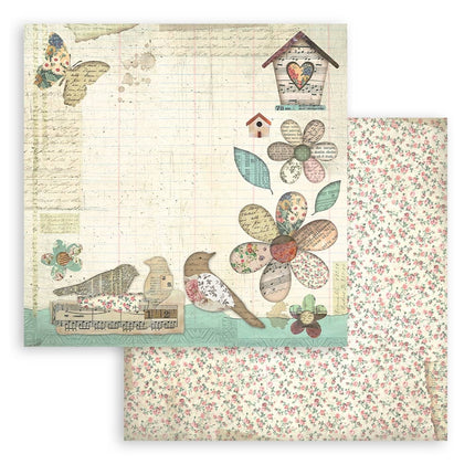 Papierblock 20,3x20,3 cm - 10 Blätter - Garden