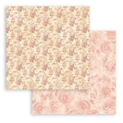 Papierblock 20,3x20,3 cm - 10 Blätter - Shabby Rose