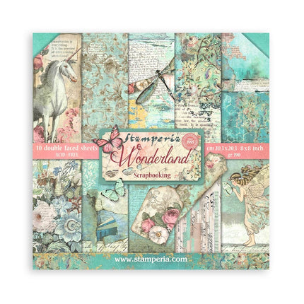 Papierblock 20,3x20,3 cm - 10 Blätter - Wonderland