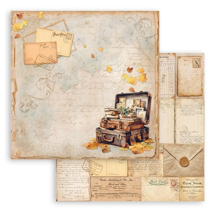 Papierblock 20,3x20,3 cm - 10 Blatt - Goldene Harmonie