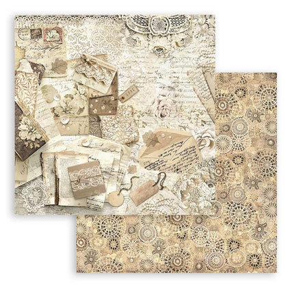 Papierblock 20,3x20,3 cm - 10 Blatt - Old Lace