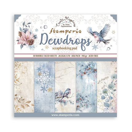 Papierblock 20,3x20,3 cm - 10 Blatt - Create Happiness Dewdrops