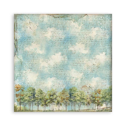 Papierblock 20,3x20,3 cm - 10 Blätter - Art of Travelling