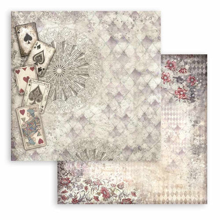Papierblock 20,3x20,3 cm - 10 Blätter - Hintergrundauswahl - Meister der Magie