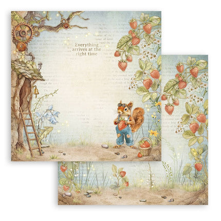 Papierblock 20,3x20,3 cm - 10 Blatt - Hidden Grove