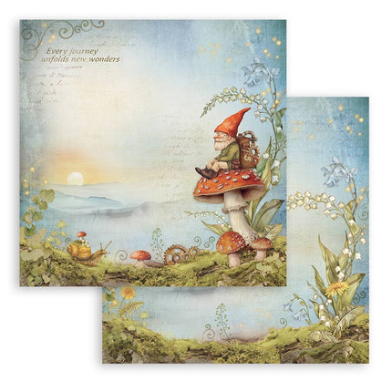 Papierblock 20,3x20,3 cm - 10 Blatt - Hidden Grove
