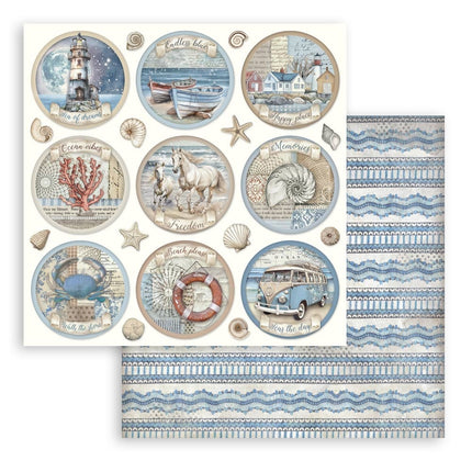 Papierblock 20,3x20,3 cm - 10 Blatt - Silent Sea