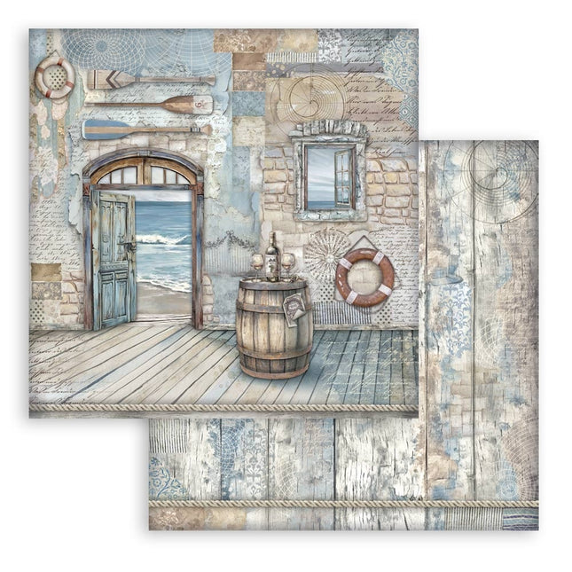 Papierblock 20,3x20,3 cm - 10 Blatt - Silent Sea