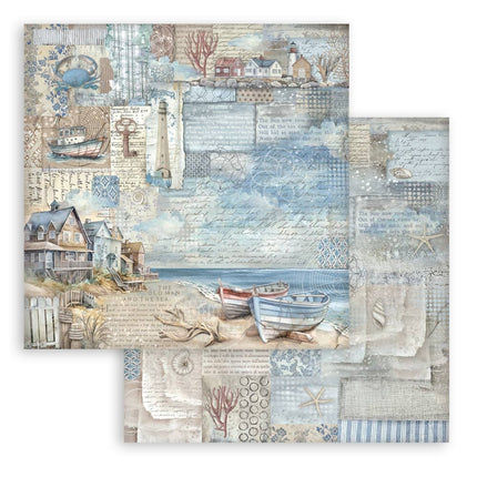 Papierblock 20,3x20,3 cm - 10 Blatt - Silent Sea