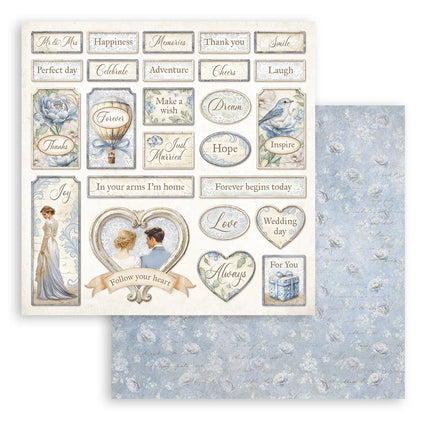 Papierblock 30,5x30,5 cm - 10 Blatt - Zeitlos