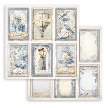 Papierblock 20,3x20,3 cm - 10 Blatt - Zeitlos