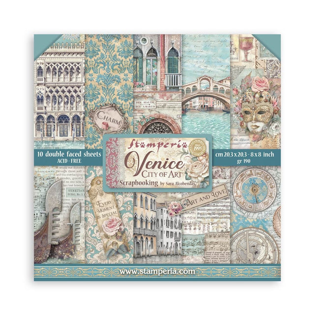 Papierblock 20,3x20,3 cm - 10 Blatt - Venice City of Art
