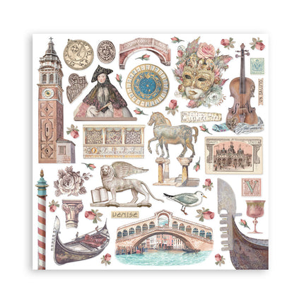 Papierblock 20,3x20,3 cm - 10 Blatt - Venice City of Art