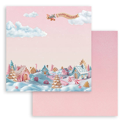 Papierblock 20,3x20,3 cm - 10 Blatt - Candy Christmas