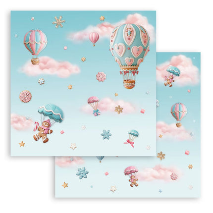 Papierblock 20,3x20,3 cm - 10 Blatt - Candy Christmas