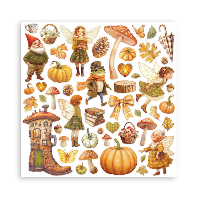 Papierblock 20,3x20,3 cm - 10 Blätter - Flüsternde Wälder