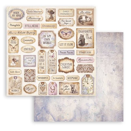 Papierblock 20,3x20,3 cm - 10 Blätter - Quiet Days