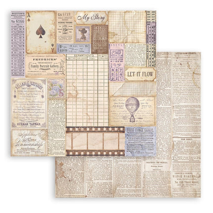 Papierblock 20,3x20,3 cm - 10 Blätter - Quiet Days