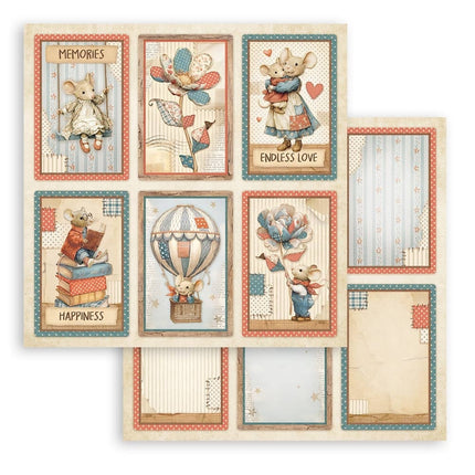 Scrapbooking kleiner Block 10 Blatt cm 20,3x20,3 (8"x8") - Familie  