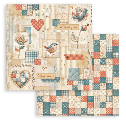 Scrapbooking kleiner Block 10 Blatt cm 20,3x20,3 (8"x8") - Familie  