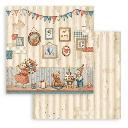 Scrapbooking kleiner Block 10 Blatt cm 20,3x20,3 (8"x8") - Familie  