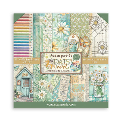 Scrapbooking kleines Pad 10 Blätter cm 20,3x20,3 (8"x8") - Daisy Art