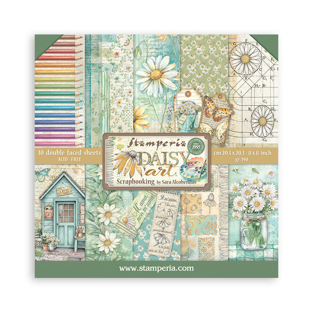Scrapbooking kleines Pad 10 Blätter cm 20,3x20,3 (8"x8") - Daisy Art
