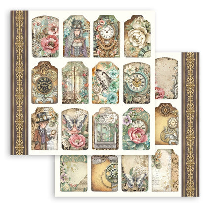 Bedrucktes Scrapbooking-Pad für Kunst und Handwerk 10 Blatt cm 20,3x20,3 (8"x8") - Gardens of Time