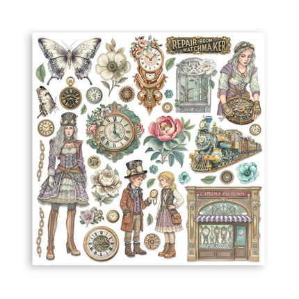 Bedrucktes Scrapbooking-Pad für Kunst und Handwerk 10 Blatt cm 20,3x20,3 (8"x8") - Gardens of Time