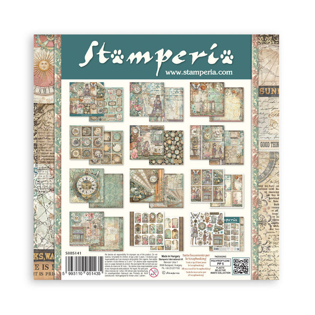 Bedrucktes Scrapbooking-Pad für Kunst und Handwerk 10 Blatt cm 20,3x20,3 (8"x8") - Gardens of Time