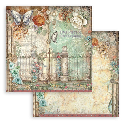 Bedrucktes Scrapbooking-Pad für Kunst und Handwerk 10 Blatt cm 20,3x20,3 (8"x8") - Gardens of Time