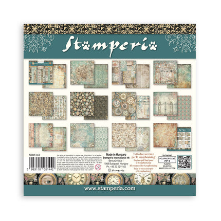 Bedrucktes Scrapbooking-Pad für Kunst und Handwerk 10 Blatt cm 20,3x20,3 (8"x8") Hintergründe - Gardens of Time