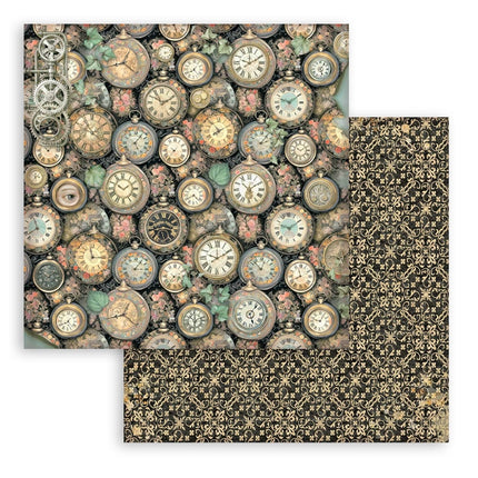 Bedrucktes Scrapbooking-Pad für Kunst und Handwerk 10 Blatt cm 20,3x20,3 (8"x8") Hintergründe - Gardens of Time