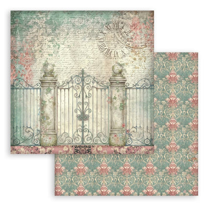 Bedrucktes Scrapbooking-Pad für Kunst und Handwerk 10 Blatt cm 20,3x20,3 (8"x8") Hintergründe - Gardens of Time