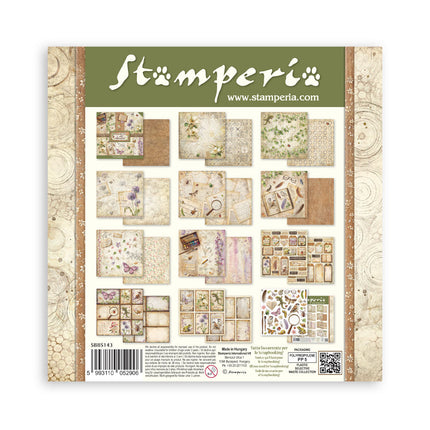 Scrapbooking Bedrucktes Pad für Kunst und Basteln 10 Blatt cm 20,3x20,3 (8"x8") - Rundum