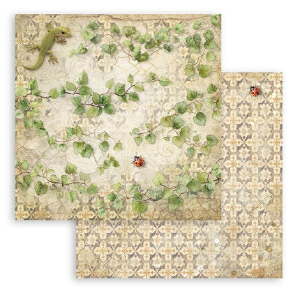 Scrapbooking Bedrucktes Pad für Kunst und Basteln 10 Blatt cm 20,3x20,3 (8"x8") - Rundum