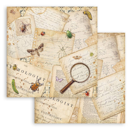 Scrapbooking Bedrucktes Pad für Kunst und Basteln 10 Blatt cm 20,3x20,3 (8"x8") - Rundum