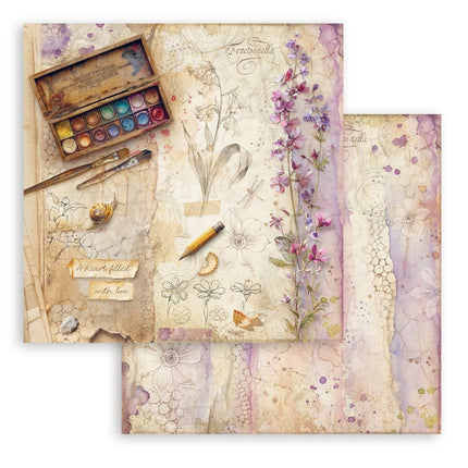 Scrapbooking Bedrucktes Pad für Kunst und Basteln 10 Blatt cm 20,3x20,3 (8"x8") - Rundum