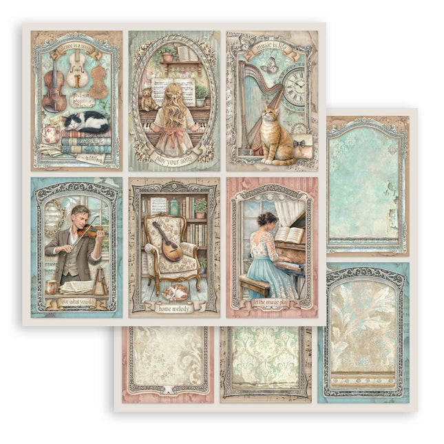 Scrapbooking-Druckblock für Kunst und Handwerk 10 Blatt cm 20,3x20,3 (8"x8") - Symphony