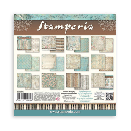 Scrapbooking-Druckblock für Kunst und Handwerk 10 Blatt cm 20,3x20,3 (8"x8") Hintergründe - Symphony