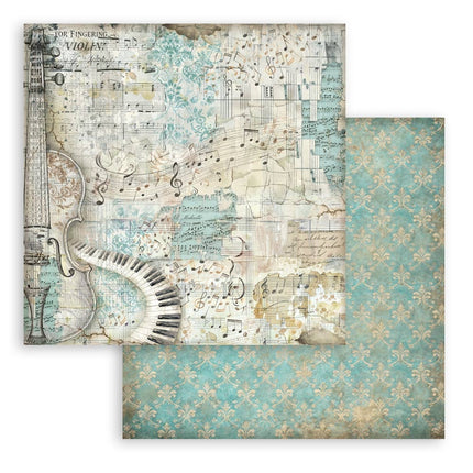 Scrapbooking-Druckblock für Kunst und Handwerk 10 Blatt cm 20,3x20,3 (8"x8") Hintergründe - Symphony