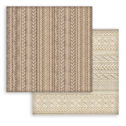 Scrapbooking Printed Pad for Art and Craft 10 sheets cm 20,3X20,3 (8"X8") Backgrounds - White Christmas